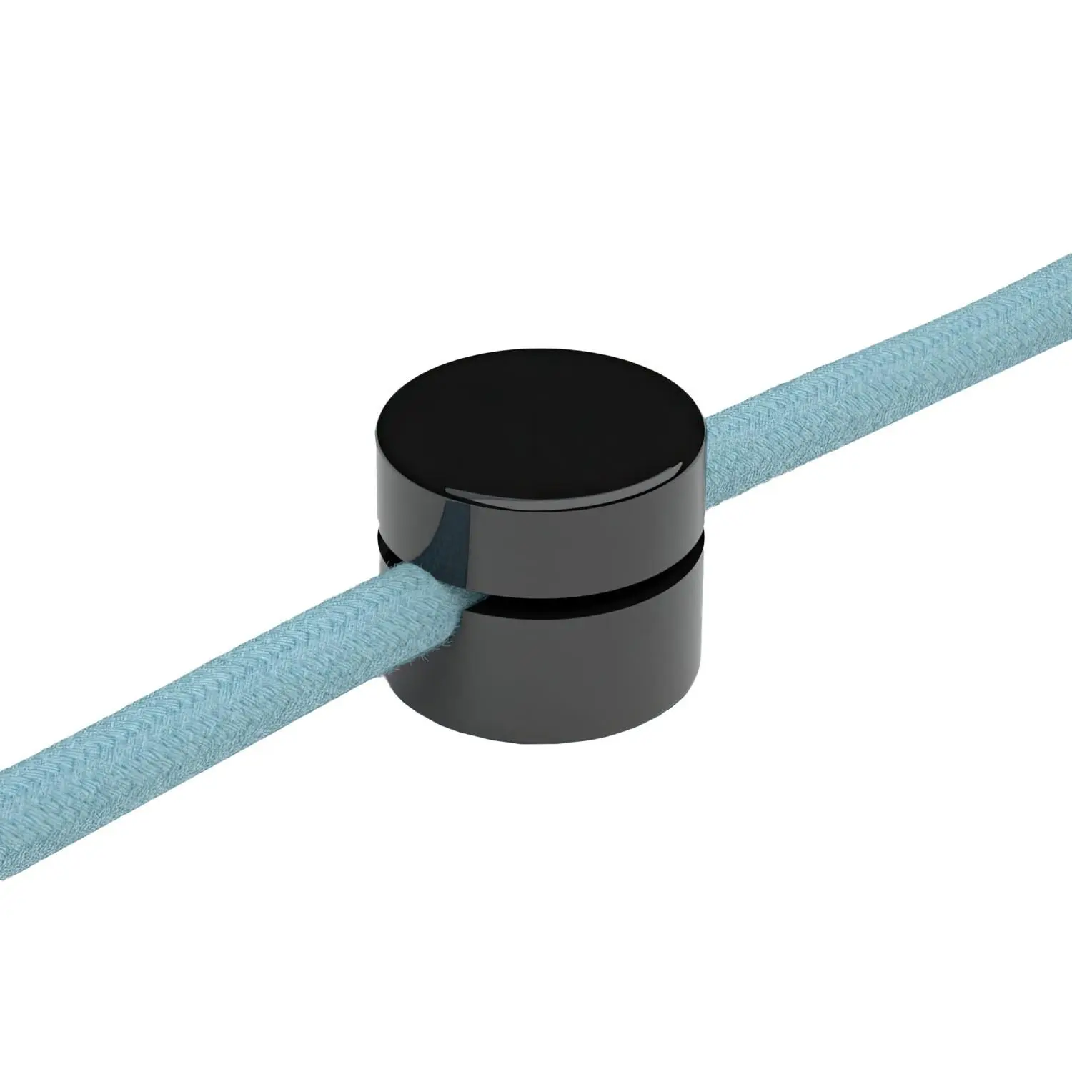 Wand kabelgeleider voor strijkijzersnoer zwart - set van 2 stuks