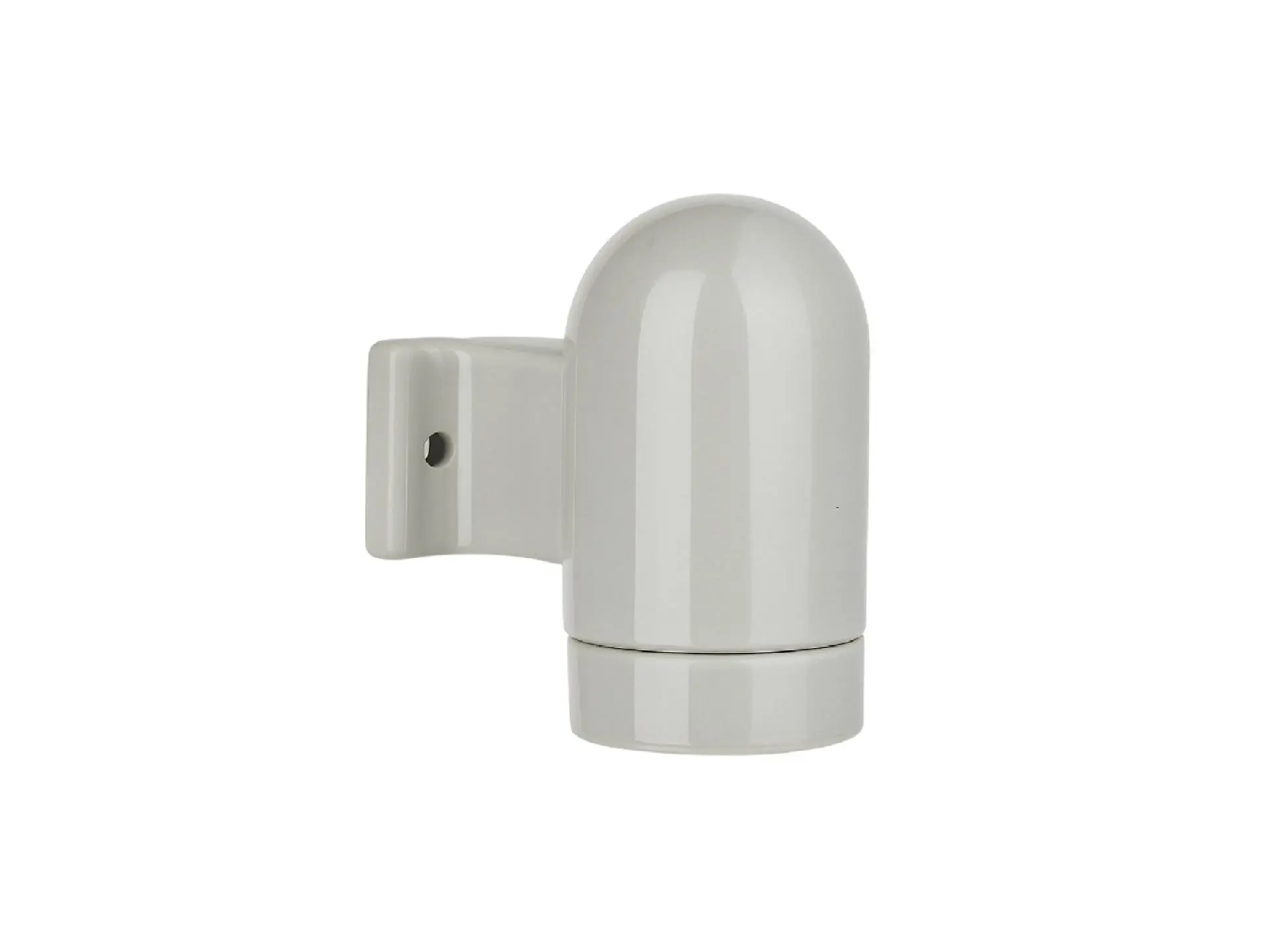 Wandlamp porselein haak E27 grijs