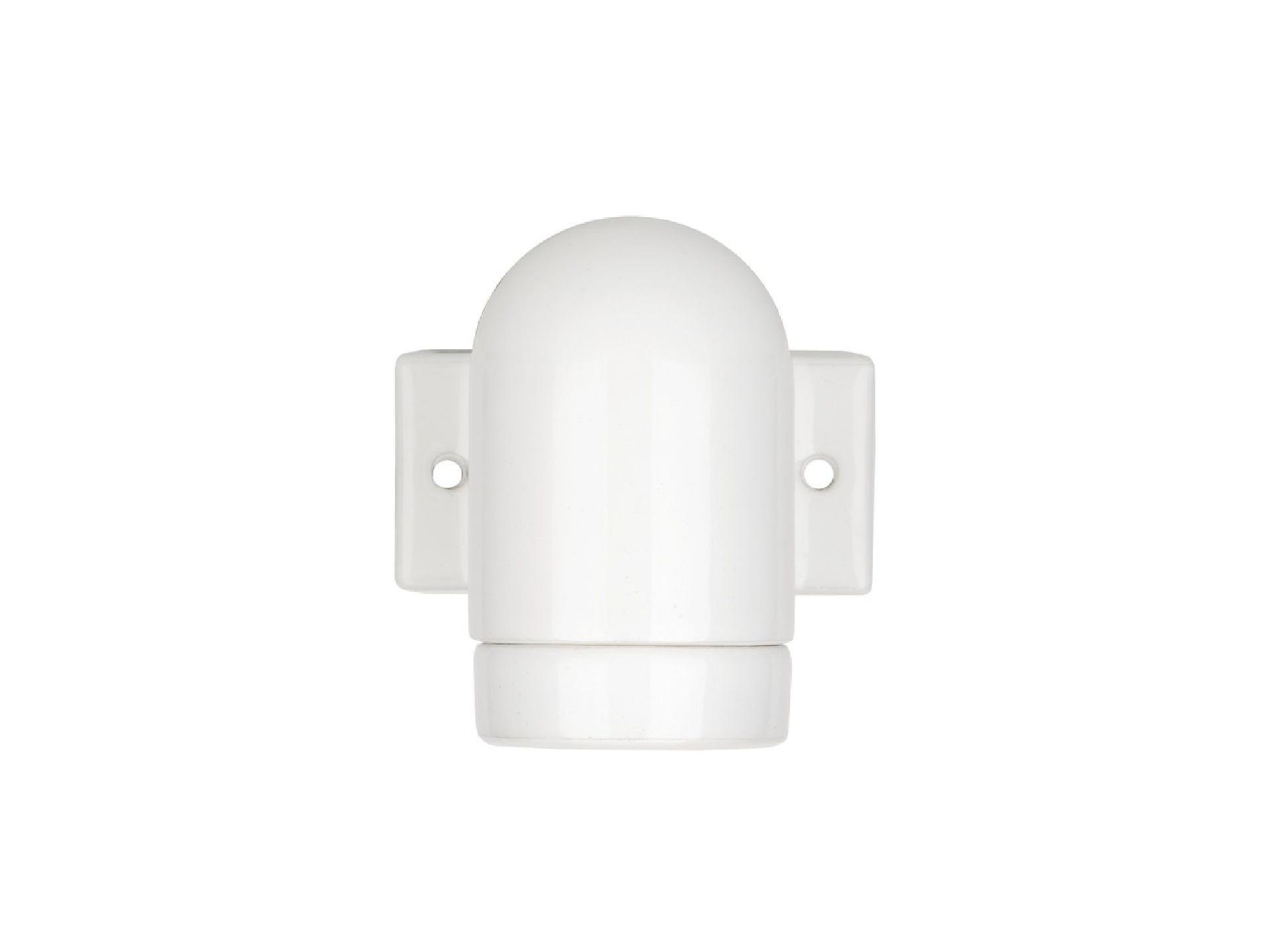 Wandlamp porselein haak E27 wit