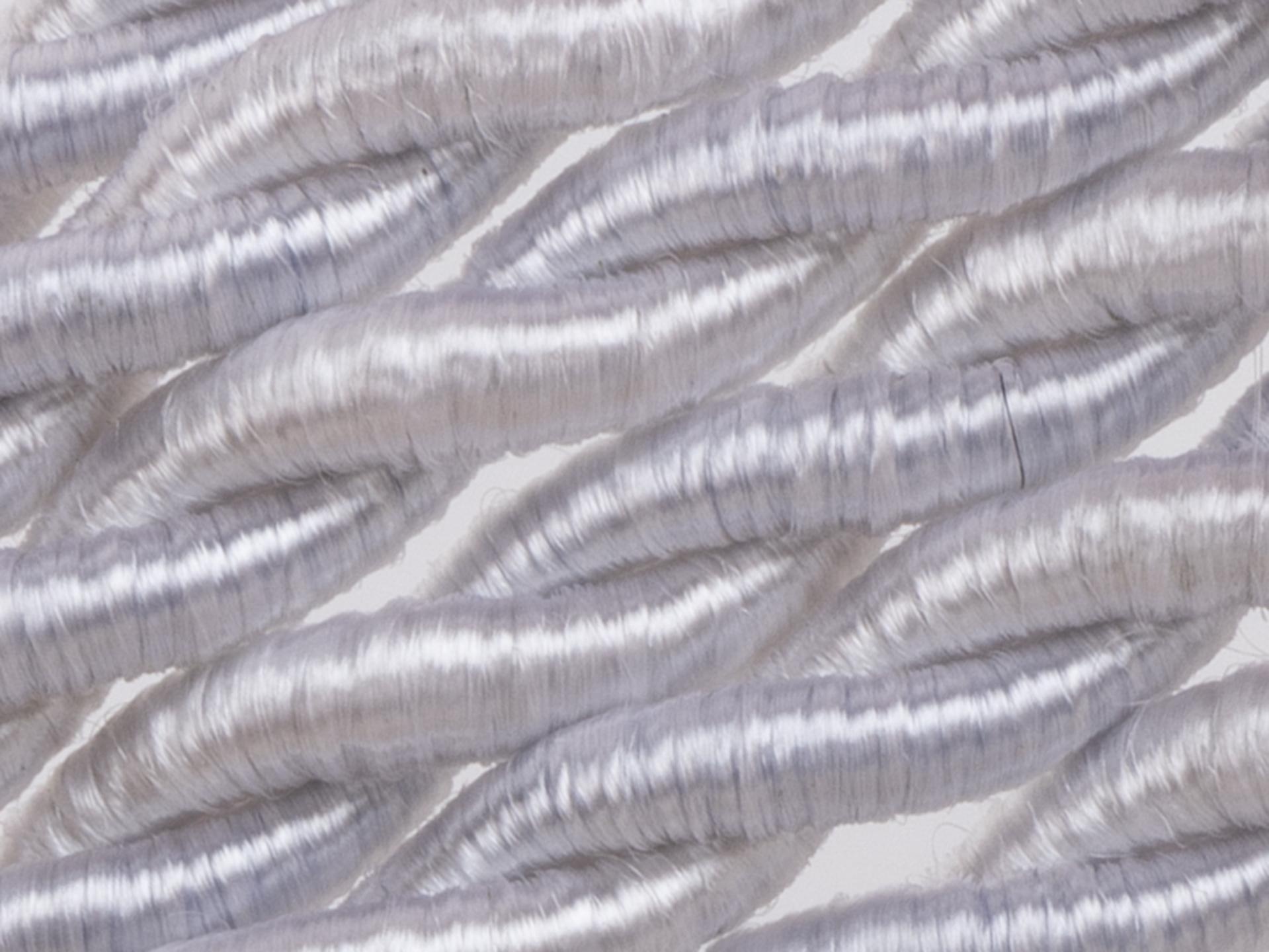 Wit gedraaid strijkijzersnoer - 2 aderig