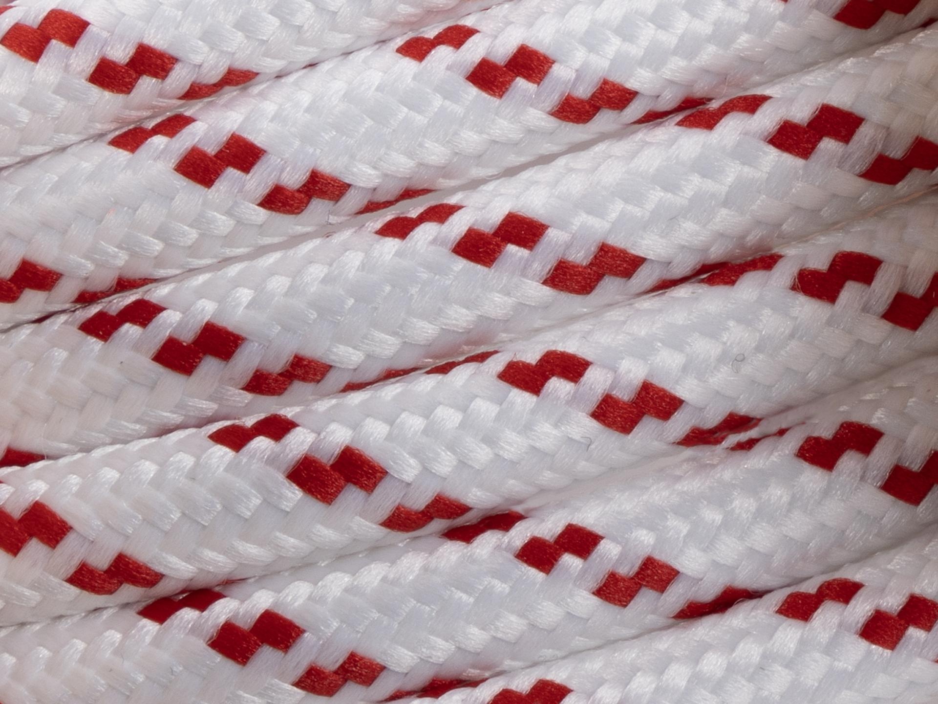 Wit met rood strijkijzersnoer - flex motief - 2 aderig