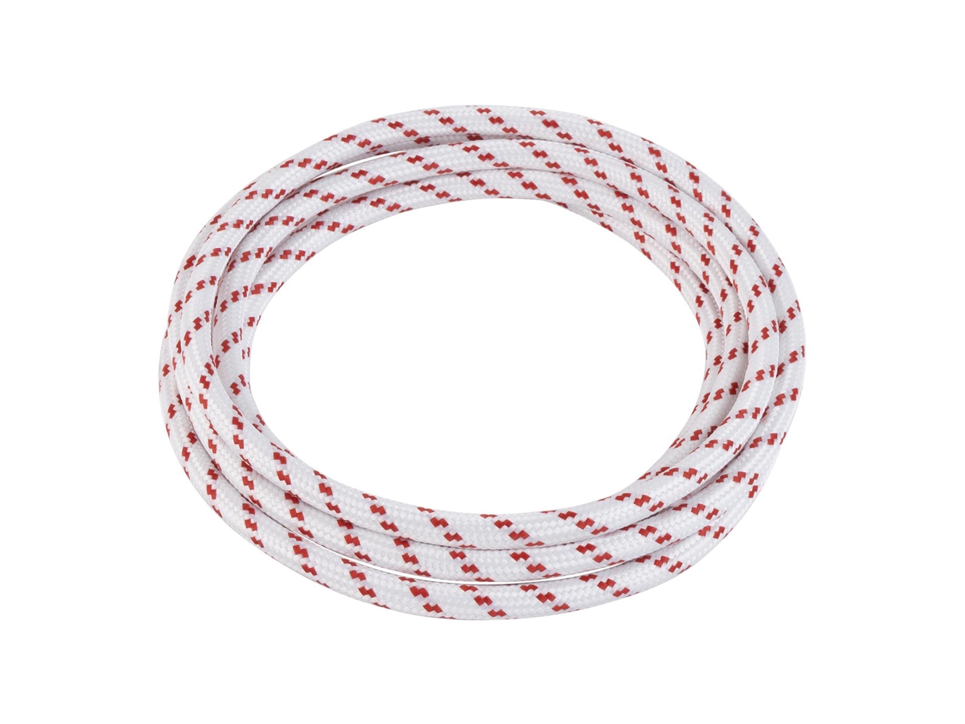 Wit met rood strijkijzersnoer - flex motief - 2 aderig