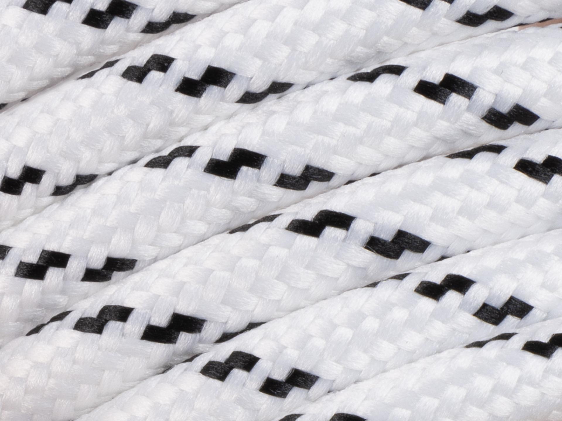 Wit met zwart strijkijzersnoer - flex motief - 2 aderig