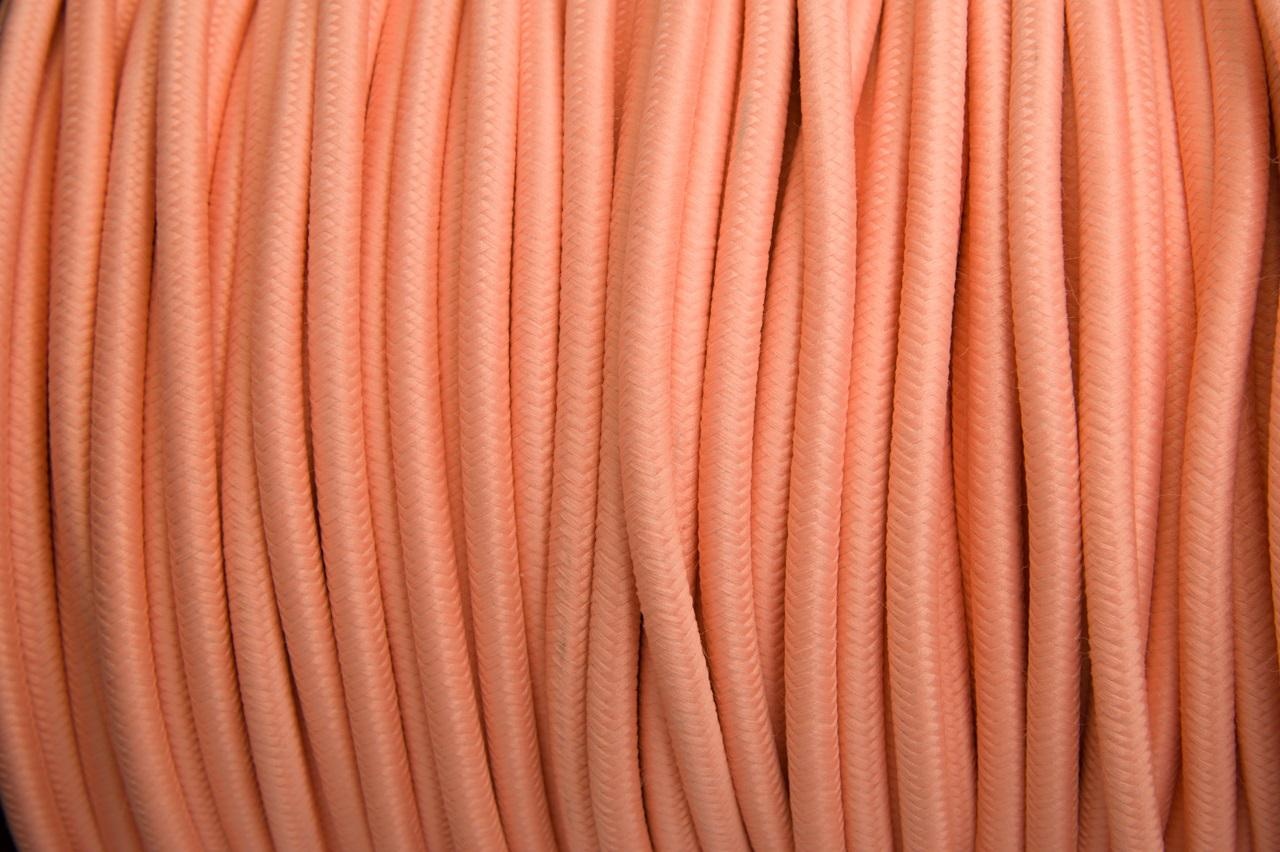 Zalm roze strijkijzersnoer - 2 aderig