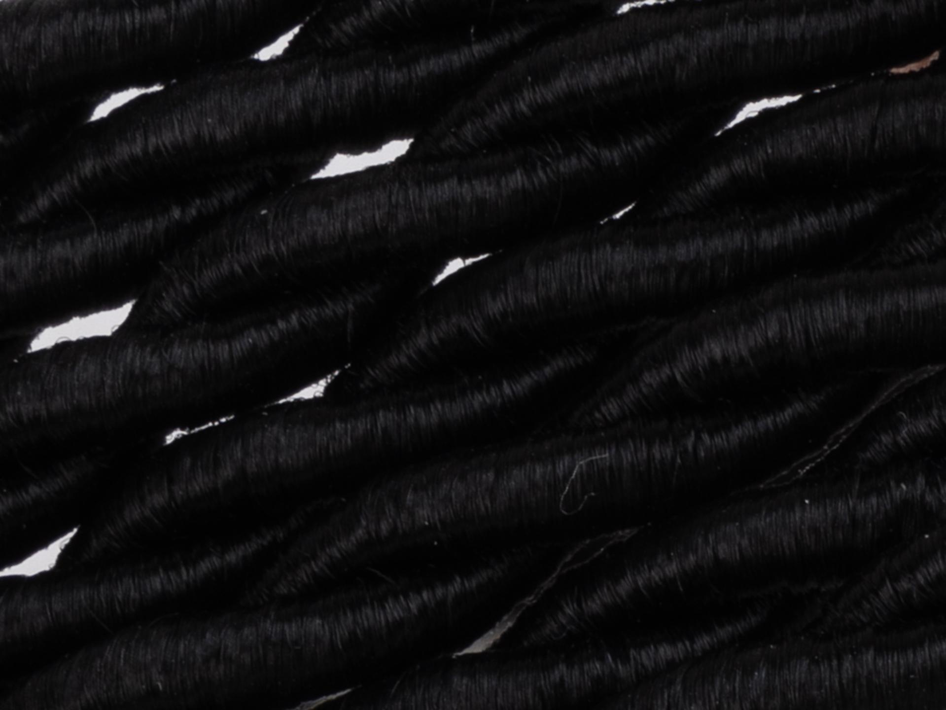 Zwart gedraaid strijkijzersnoer - 2 aderig