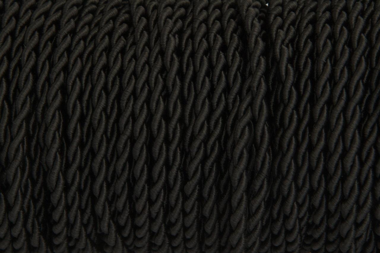 Zwart gedraaid strijkijzersnoer - 2 aderig