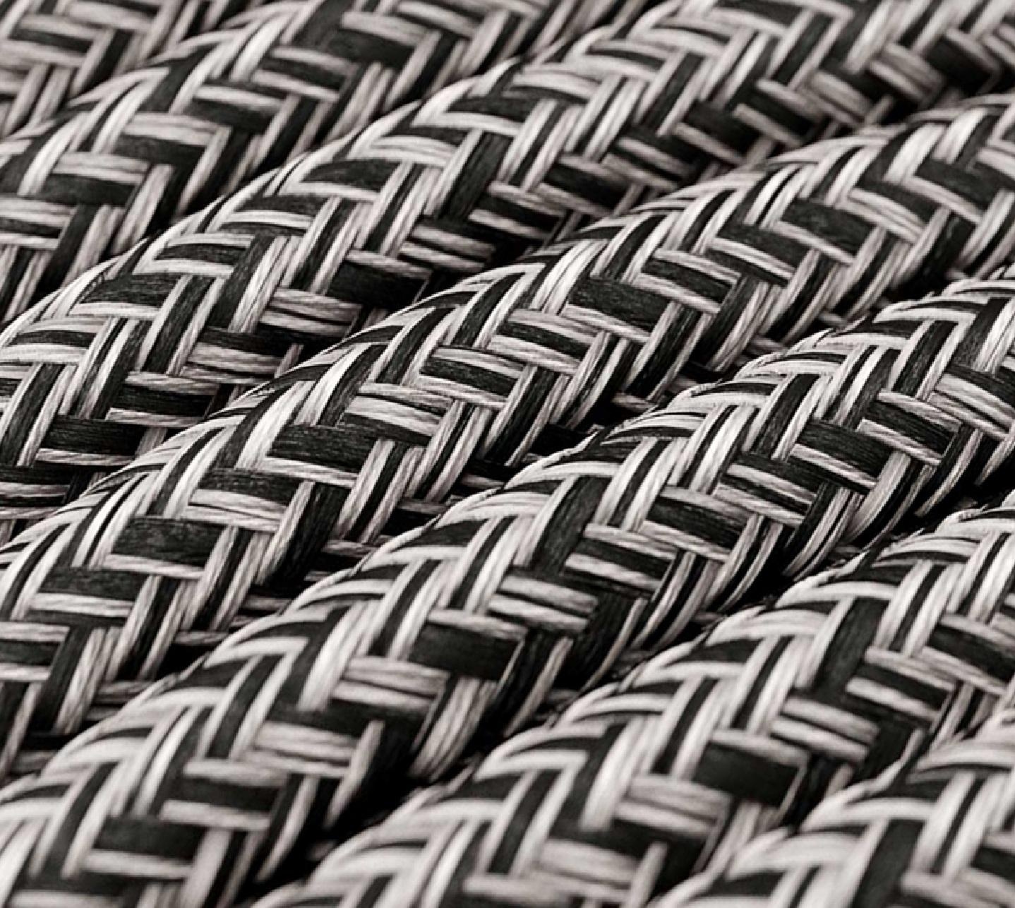 Zwart linnen strijkijzersnoer - 2 aderig