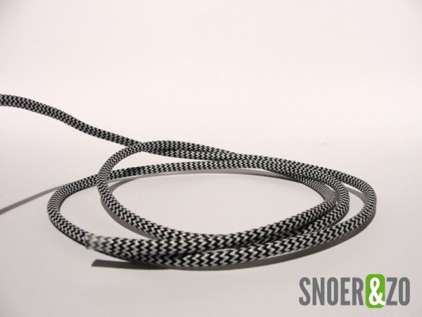 Zwart-wit stofsnoer Zwart-wit stofsnoer