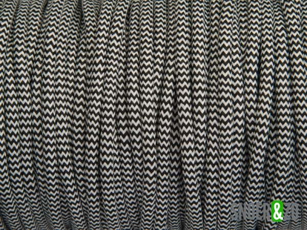 Zwart-wit stofsnoer Zwart-wit stofsnoer