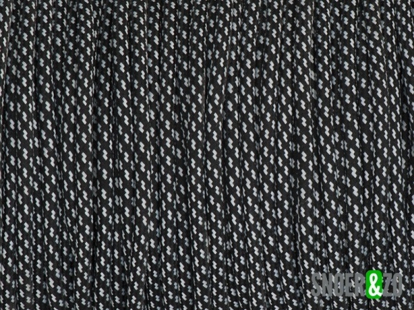 Zwart-wit strijkijzersnoer flake Zwart-wit strijkijzersnoer flake