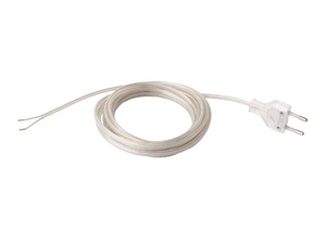 Aansluitsnoer met stekker - 2x0.75mm² - 400 cm - transparant