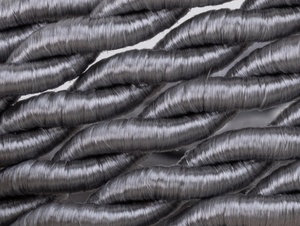 Antraciet gedraaid strijkijzersnoer - 2 aderig