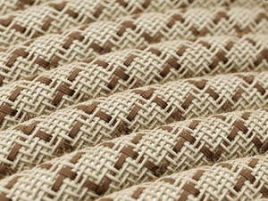 Bruin geruit linnen strijkijzersnoer - 2 aderig