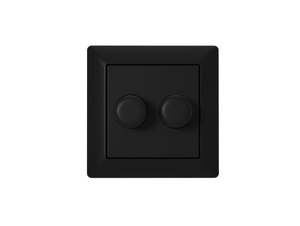 EcoDim Duo dimmerknop zwart compleet - geschikt voor GIRA/JUNG/Merten