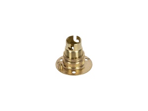Fitting B15d messing doorlopend met fitting ring en montageplaat