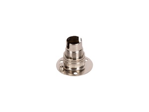 Fitting B15d nikkel doorlopend met fitting ring en montageplaat