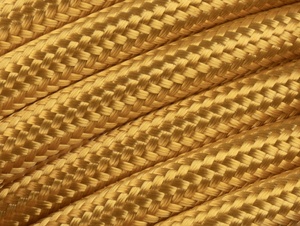 Goud glimmend strijkijzersnoer - 2 aderig