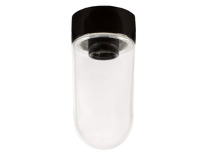 Ifö Electric Classic Stallglass plafondlamp porselein zwart - helder glas - E27