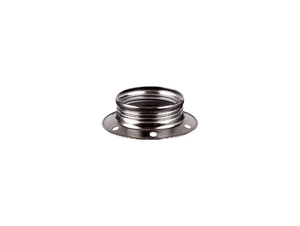 Metalen fitting ring voor E27 fitting - zwart chroom breed model