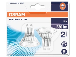 Osram 64820 ST FL Halopar 16 35W GU10 ( blister 2 stuks ) - EV