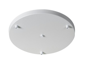 Plafondkap metaal plat wit met 3 gaten en beugel - XL - 35cm