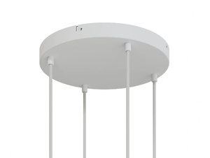 Plafondkap metaal plat wit met 4 gaten en beugel - XL - 30cm