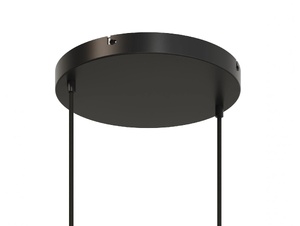 Plafondkap metaal plat zwart met 2 gaten en beugel - XL - 30cm