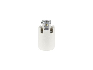 Porselein fitting E14 met montagebeugel M10x1 met aarde aansluiting