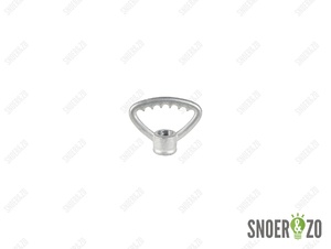 Ringnippel blank metaal getand 42 mm - M10x1 binnendraad