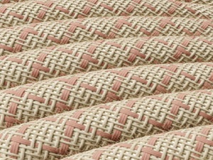 Roze geruit linnen strijkijzersnoer - 2 aderig