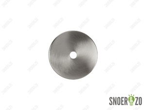Sier afdekplaat cilinder geborsteld nikkel (RVS look) - 7 cm