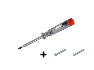 SNOER&ZO plafondkapset met spanningzoeker en twee M4x30mm centraaldoos boutjes