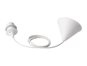 Snoerpendel E27 wit - 140 cm - met plafondkap