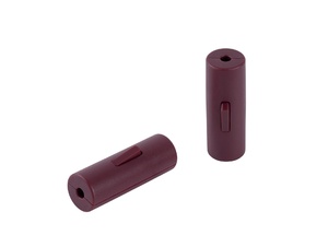 Snoerschakelaar cilinder bordeaux rood - met druk knop