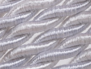 Wit gedraaid strijkijzersnoer - 2 aderig