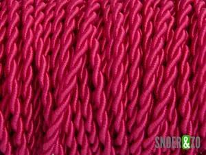 Gedraaid stofsnoer roze