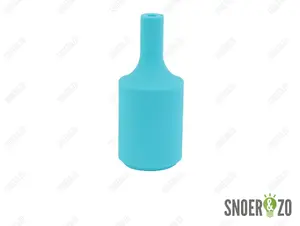 Fittinghuls siliconen cilinder lichtblauw E27