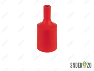 Fittinghuls siliconen cilinder rood E27