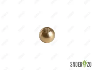 Kogel messing 25 mm met doorlopend gat binnendraad M10X1