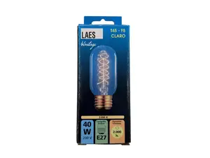 LAES kooldraadlamp T45 buislamp helder spiraal 40W E27