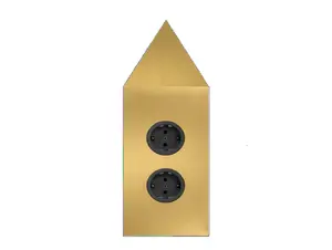 CARESSI 2ST22P Energiezuil Gold - opbouw met twee stopcontacten