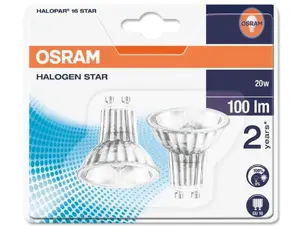 Osram 64831 ST FL Halopar 16 20W GU10 ( blister 2 stuks ) - EV
