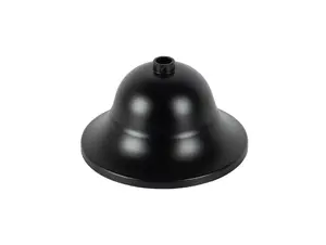 Plafondkap metaal kelk model - zwart - 11 cm met stelring