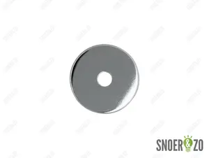 Sier afdekplaat cilinder chroom - 7 cm