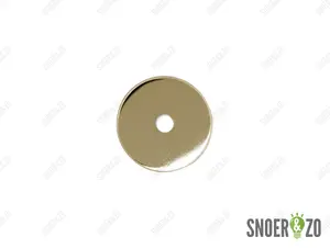 Sier afdekplaat cilinder messing glans - 6 cm