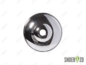 Sier afdekplaat deco chroom - 6.5 cm