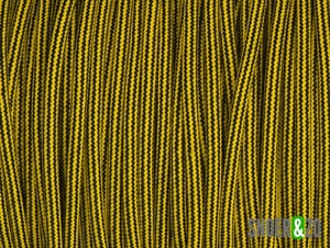 Zwart-geel stofsnoer striped