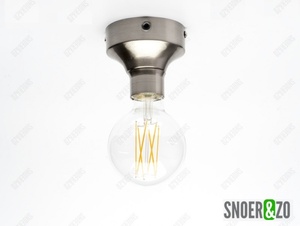 Plafondlamp Tasso geborsteld RVS E27