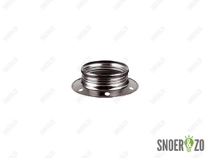 Metalen fitting ring E27 zwart chroom breed model