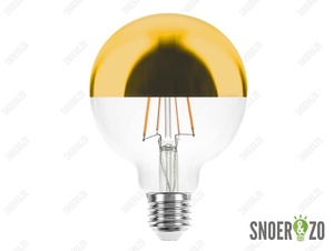 SPL LED filament globe 95mm kopspiegellamp 6.5W E27 goud dimbaar